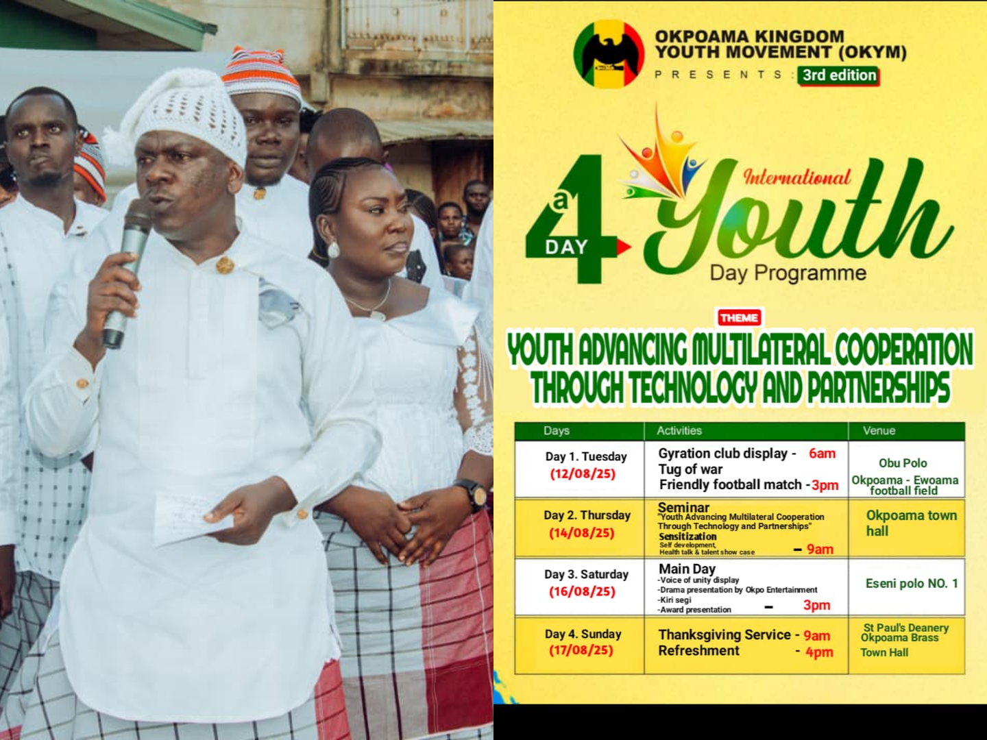 Okpoama Youth Movement Celebrates Success of IYD, Appreciates Supporters, Condemns Gov’t, IOCs’ Absence